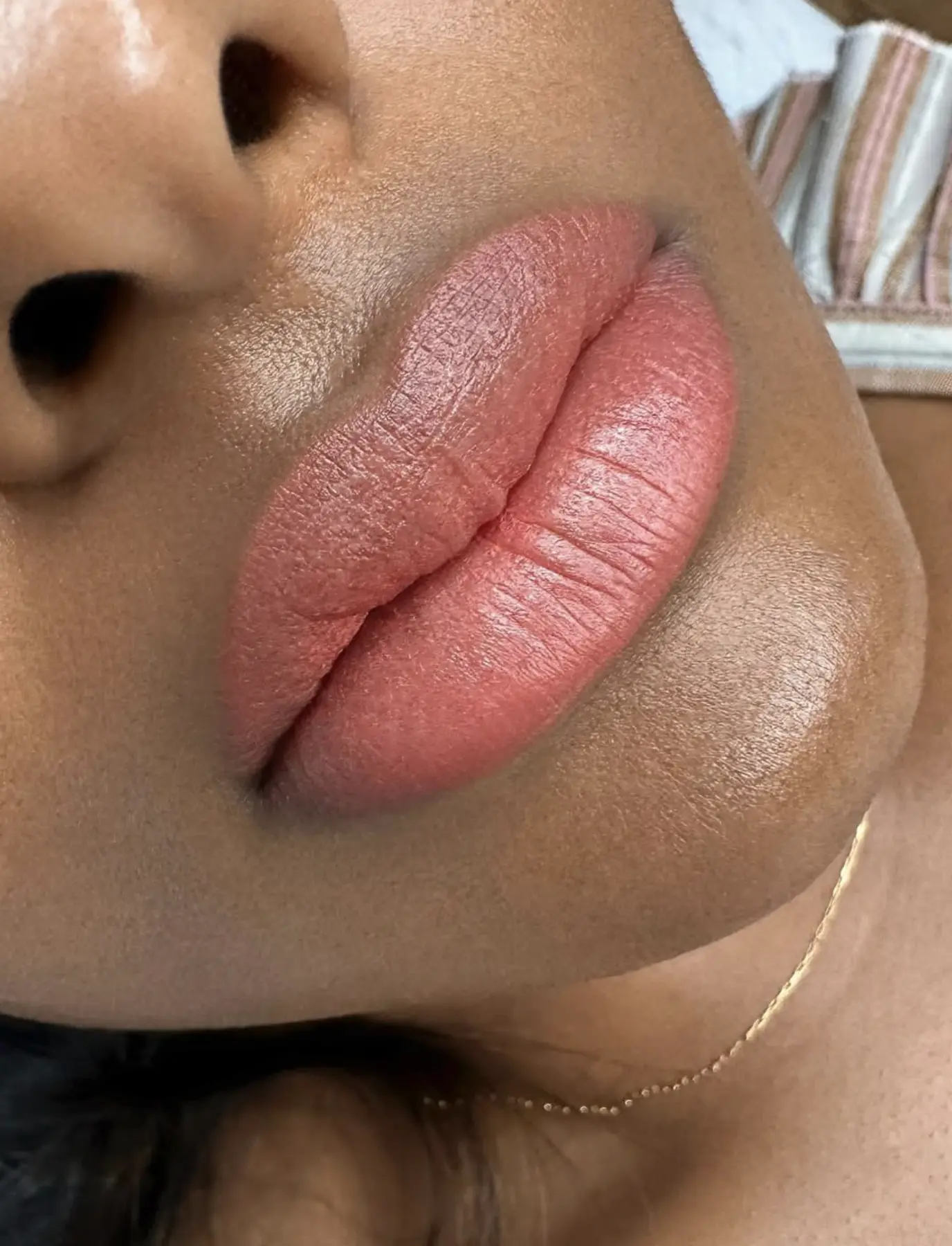 lip blush tattoo before and after